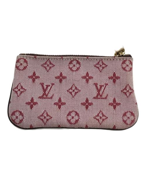 LOUIS VUITTON（ルイ ヴィトン）LOUIS VUITTON (ルイ ヴィトン) ミニラン ポシェット クレ キーホルダー付 コインケース レッドの古着・服飾アイテム