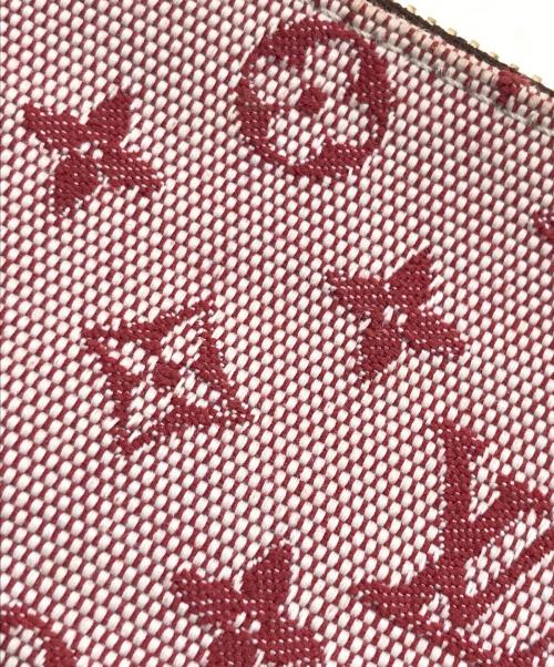 LOUIS VUITTON（ルイ ヴィトン）LOUIS VUITTON (ルイ ヴィトン) ミニラン ポシェット クレ キーホルダー付 コインケース レッドの古着・服飾アイテム