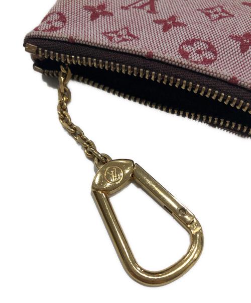 LOUIS VUITTON（ルイ ヴィトン）LOUIS VUITTON (ルイ ヴィトン) ミニラン ポシェット クレ キーホルダー付 コインケース レッドの古着・服飾アイテム