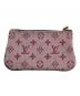 中古・古着 LOUIS VUITTON (ルイ ヴィトン) ミニラン ポシェット クレ キーホルダー付 コインケース レッド：10000円