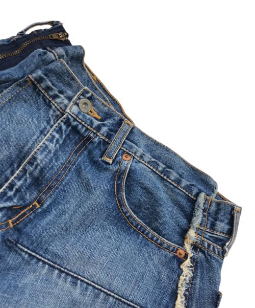 JUNYA WATANABE COMME des GARCONS（(ジュンヤワタナベ コムデギャルソン）JUNYA WATANABE COMME des GARCONS ((ジュンヤワタナベ コムデギャルソン) 再構築 変形 デニムスカート レディース インディゴ サイズ:Mの古着・服飾アイテム