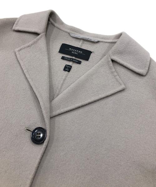 Max Mara WEEK END LINE（マックスマーラ ウイークエンドライン）Max Mara WEEK END LINE (マックスマーラ ウイークエンドライン) ウールバイカラーコート ベージュ×ブラック サイズ:38の古着・服飾アイテム