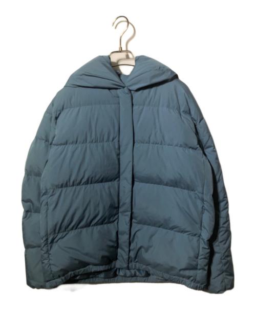 KUMIKYOKU（クミキョク）KUMIKYOKU (クミキョク) パウダリータフタ ショートダウンコート ブルー サイズ:2の古着・服飾アイテム