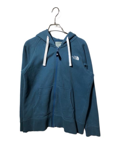 THE NORTH FACE（ザ ノース フェイス）THE NORTH FACE (ザ ノース フェイス) ロゴ フルジップパーカー ブルー サイズ:Ｌの古着・服飾アイテム