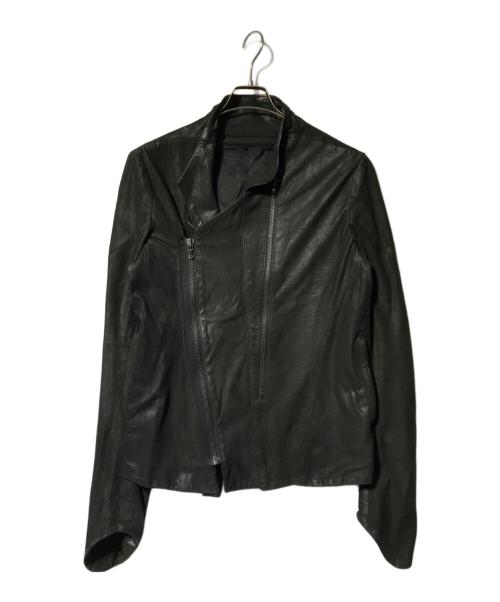 JULIUS（ユリウス）JULIUS (ユリウス) ISETAN (イセタン) ラムレザージャケット ブラック サイズ:3の古着・服飾アイテム