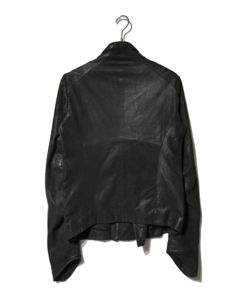 JULIUS（ユリウス）JULIUS (ユリウス) ISETAN (イセタン) ラムレザージャケット ブラック サイズ:3の古着・服飾アイテム