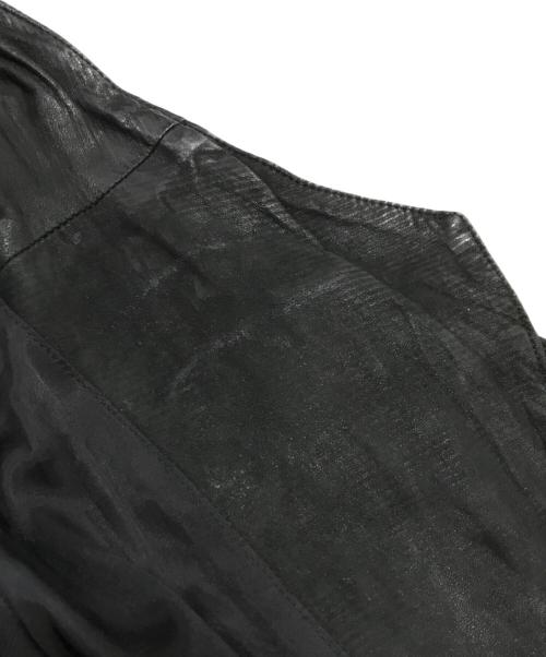 JULIUS（ユリウス）JULIUS (ユリウス) ISETAN (イセタン) ラムレザージャケット ブラック サイズ:3の古着・服飾アイテム