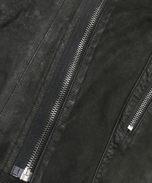 JULIUS（ユリウス）JULIUS (ユリウス) ISETAN (イセタン) ラムレザージャケット ブラック サイズ:3の古着・服飾アイテム