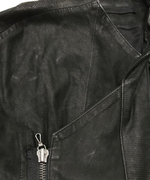 JULIUS（ユリウス）JULIUS (ユリウス) ISETAN (イセタン) ラムレザージャケット ブラック サイズ:3の古着・服飾アイテム