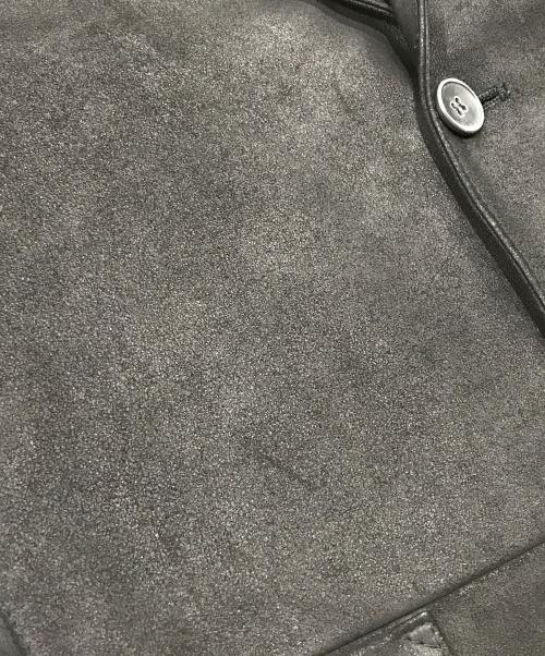 EMMETI（エンメティ）EMMETI (エンメティ) ゴートレザー切り替えテーラードジャケット ブラック サイズ:50の古着・服飾アイテム