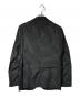 EMMETI (エンメティ) ゴートレザー切り替えテーラードジャケット ブラック サイズ:50：18000円