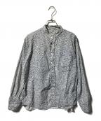 45Rフォーティファイブ・アール）の古着「フラワータペット オーシャンスタンドシャツ」｜ネイビー×アイボリー