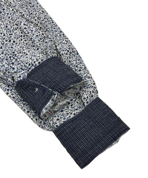 45R（フォーティファイブ・アール）45R (フォーティファイブ・アール) フラワータペット オーシャンスタンドシャツ ネイビー×アイボリー サイズ:表記なしの古着・服飾アイテム