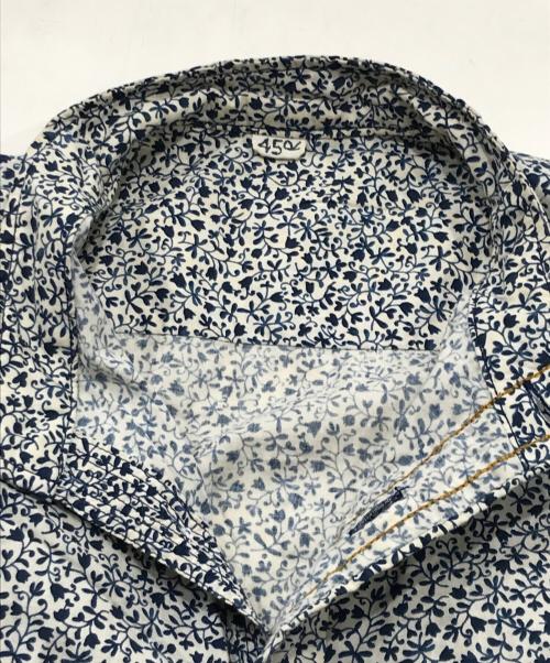 45R（フォーティファイブ・アール）45R (フォーティファイブ・アール) フラワータペット オーシャンスタンドシャツ ネイビー×アイボリー サイズ:表記なしの古着・服飾アイテム