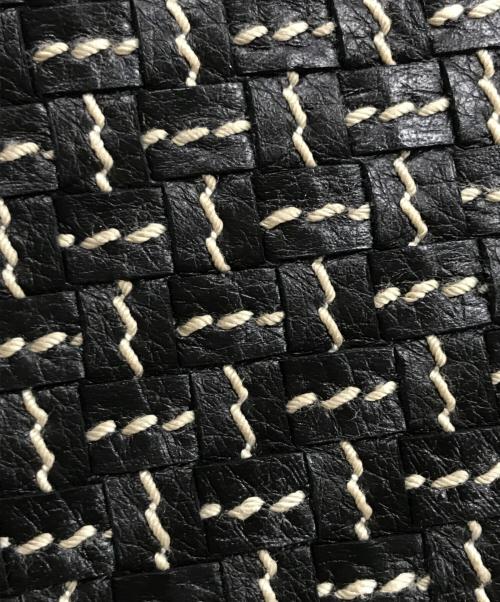 BOTTEGA VENETA（ボッテガベネタ）BOTTEGA VENETA (ボッテガベネタ) イントレチャートがま口財布 ブラックの古着・服飾アイテム