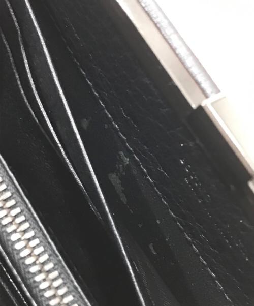 BOTTEGA VENETA（ボッテガベネタ）BOTTEGA VENETA (ボッテガベネタ) イントレチャートがま口財布 ブラックの古着・服飾アイテム