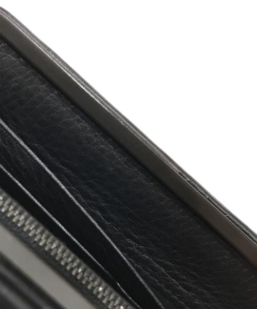 BOTTEGA VENETA（ボッテガベネタ）BOTTEGA VENETA (ボッテガベネタ) イントレチャートがま口財布 ブラックの古着・服飾アイテム