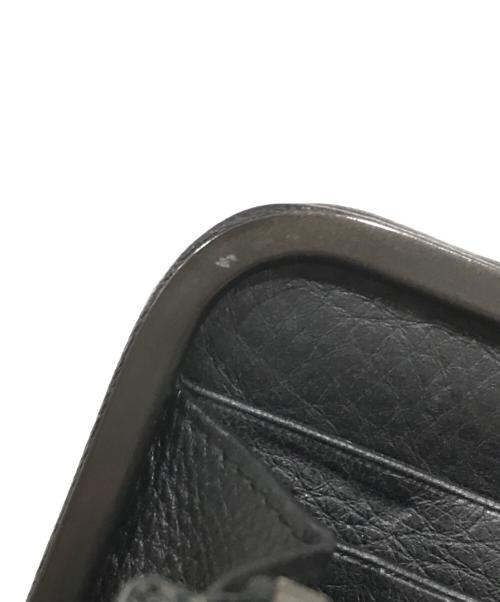 BOTTEGA VENETA（ボッテガベネタ）BOTTEGA VENETA (ボッテガベネタ) イントレチャートがま口財布 ブラックの古着・服飾アイテム