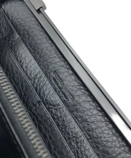 BOTTEGA VENETA（ボッテガベネタ）BOTTEGA VENETA (ボッテガベネタ) イントレチャートがま口財布 ブラックの古着・服飾アイテム