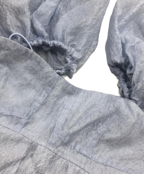 Lily Brown（リリーブラウン）Lily Brown (リリーブラウン) 3wayシアージャガードペプラムブラウス ブルー サイズ:Fの古着・服飾アイテム