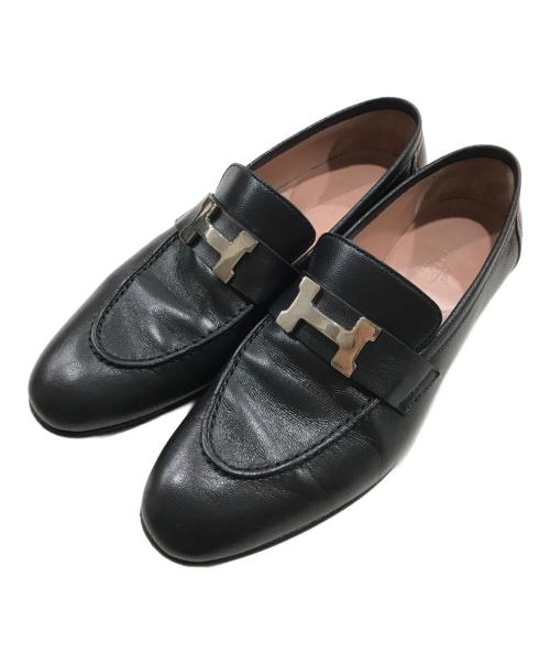 HERMES（エルメス）HERMES (エルメス) コンスタンスローファー ブラック サイズ:35 1/2の古着・服飾アイテム