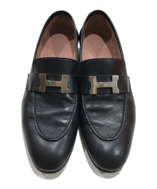 HERMES（エルメス）HERMES (エルメス) コンスタンスローファー ブラック サイズ:35 1/2の古着・服飾アイテム