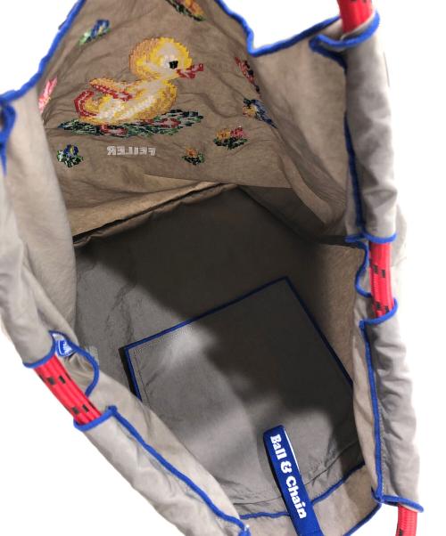FEILER（フェイラー）FEILER (フェイラー) BALL & CHAIN (ボールアンドチェーン) ハンドバッグ グレーの古着・服飾アイテム