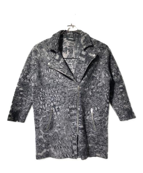 DIESEL（ディーゼル）DIESEL (ディーゼル) ウールライダースジャケット ブラック サイズ:ＸＳの古着・服飾アイテム