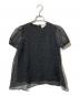 UNITED ARROWS TOKYO（ユナイテッドアローズトウキョウ）の古着「オーガンジー ミニパフ ショートスリーブ ブラウス」｜ブラック