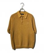 FRED PERRYフレッドペリー）の古着「サマーニットポロシャツ/半袖シャツ」｜ブラウン