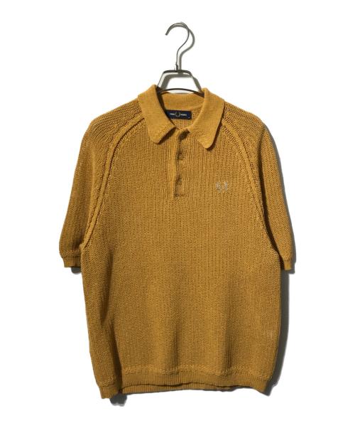 FRED PERRY（フレッドペリー）FRED PERRY (フレッドペリー) サマーニットポロシャツ/半袖シャツ ブラウン サイズ:Ｍの古着・服飾アイテム