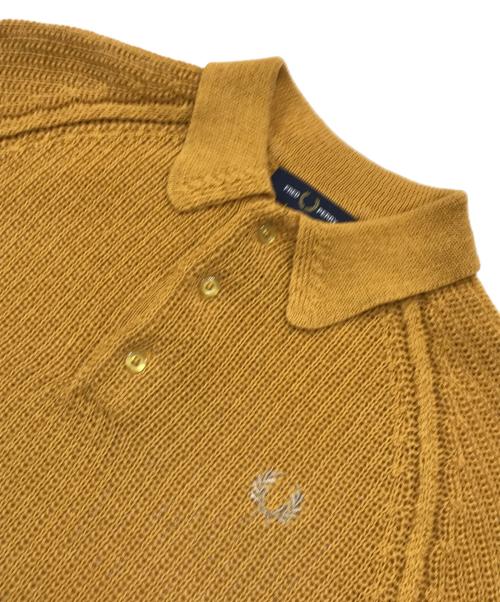 FRED PERRY（フレッドペリー）FRED PERRY (フレッドペリー) サマーニットポロシャツ/半袖シャツ ブラウン サイズ:Ｍの古着・服飾アイテム