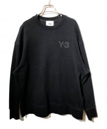 Y-3（ワイスリー）の古着「CLASSIC CHEST LOGO CREW SWEATSHIRT（クラシック　チェスト　ロゴ　クルー　スウェットシャツ）」｜ブラック