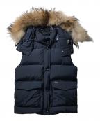 WOOLRICHウールリッチ）の古着「ファー付きダウンベスト」｜ネイビー