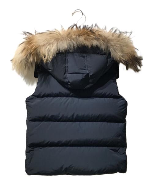 WOOLRICH（ウールリッチ）WOOLRICH (ウールリッチ) ファー付きダウンベスト ネイビー サイズ:Sの古着・服飾アイテム