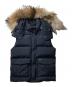 WOOLRICH（ウールリッチ）の古着「ファー付きダウンベスト」｜ネイビー