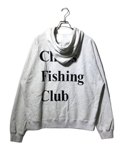 CHAOS FISHING CLUB（カオスフィッシングクラブ）CHAOS FISHING CLUB (カオスフィッシングクラブ) Logo Zip Up Hoodie グレー サイズ:Mの古着・服飾アイテム