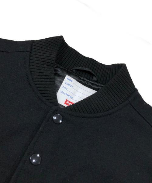SUPREME（シュプリーム）SUPREME (シュプリーム) STASH (スタッシュ) スタジャン/SUPPORT UNIT VARSITY JACKET（サポートユニットバーシティージャケット） ブラック サイズ:Sの古着・服飾アイテム