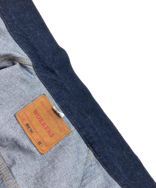 WORKERS（ワーカーズ）WORKERS (ワーカーズ) Denim Jacket, Buckle Back（デニムジャケット　バックルバッグ） インディゴ サイズ:42の古着・服飾アイテム