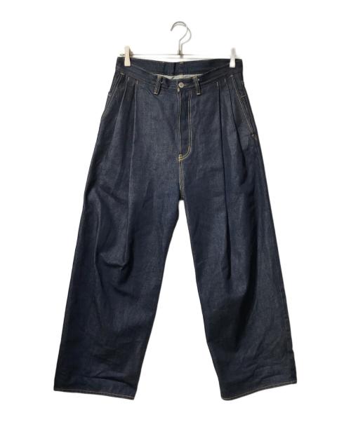 SUBLATIONS（サブレーションズ）SUBLATIONS (サブレーションズ) 2TUCK WIDE DENIM PANTS インディゴの古着・服飾アイテム
