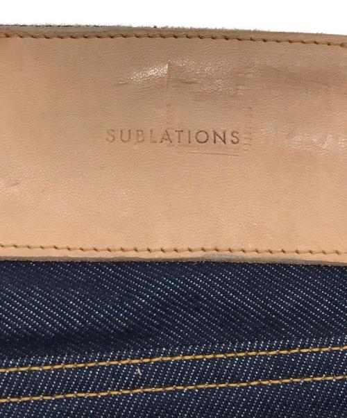 SUBLATIONS（サブレーションズ）SUBLATIONS (サブレーションズ) 2TUCK WIDE DENIM PANTS インディゴの古着・服飾アイテム