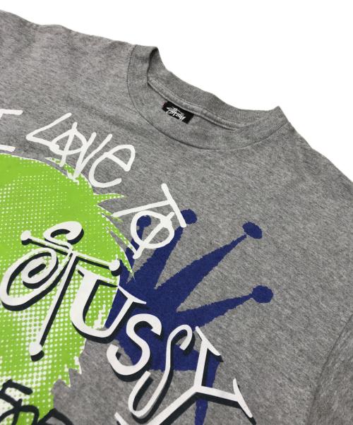 stussy（ステューシー）stussy (ステューシー) キッズフォトtシャツ グレー サイズ:Lの古着・服飾アイテム