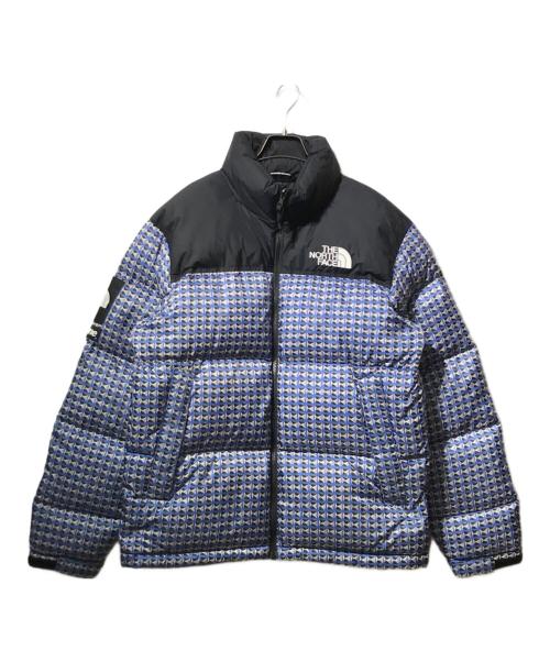 THE NORTH FACE（ザ ノース フェイス）THE NORTH FACE (ザ ノース フェイス) SUPREME (シュプリーム) Studded Nuptse Jacket（スタッズ ヌプシ　ジャケット） ブラック×ブルー サイズ:Mの古着・服飾アイテム