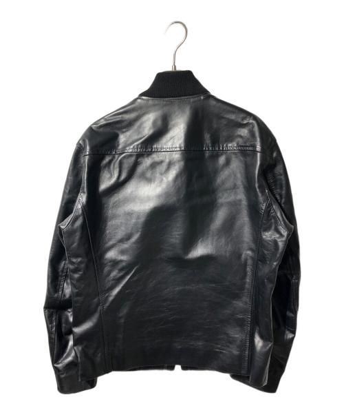 ISSEY MIYAKE（イッセイミヤケ）ISSEY MIYAKE (イッセイミヤケ) カウレザーブルゾン ブラック サイズ:2の古着・服飾アイテム