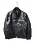 ISSEY MIYAKE（イッセイミヤケ）の古着「カウレザーブルゾン」｜ブラック