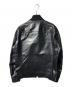 ISSEY MIYAKE (イッセイミヤケ) カウレザーブルゾン ブラック サイズ:2：40000円