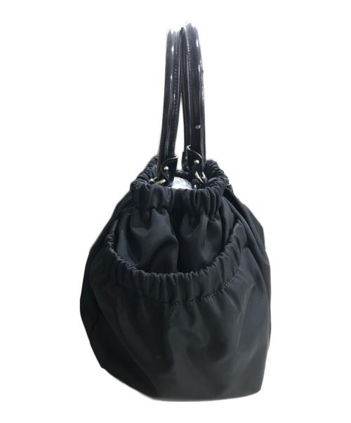 Salvatore Ferragamo（サルヴァトーレ フェラガモ）Salvatore Ferragamo (サルヴァトーレ フェラガモ) ヴァラリボン ナイロントートバッグ ブラックの古着・服飾アイテム