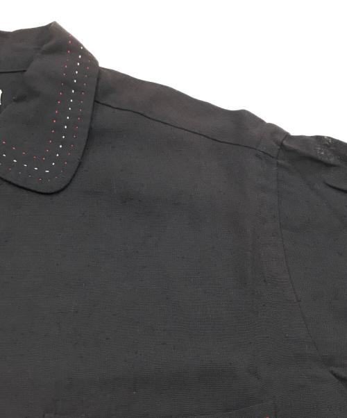 Excello（エクセロ）Excello (エクセロ) Vintageリネンシャツ ブラック サイズ:Mの古着・服飾アイテム