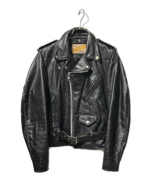 Schott（ショット）shott (ショット) レザージャケット/618 ブラック サイズ:34の古着・服飾アイテム