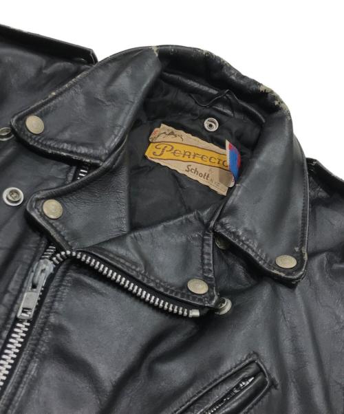 Schott（ショット）shott (ショット) レザージャケット/618 ブラック サイズ:34の古着・服飾アイテム